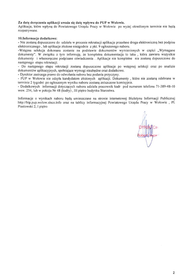 Nabór na stanowisko informatyka