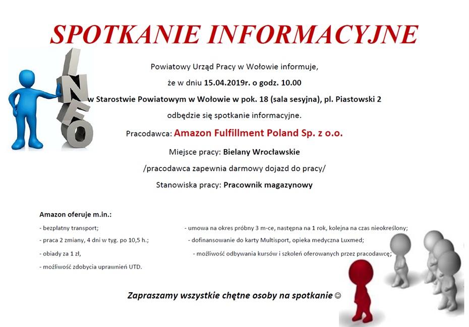 Zdjęcie galerii artykułu:  - Spotkanie informacyjne - Amazon 15.04.2019 r